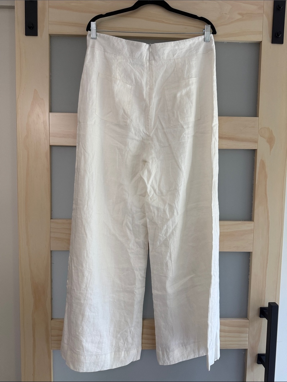 Petal & Pup High Waist White Wide Leg Linen Pant Size 10 NWOT